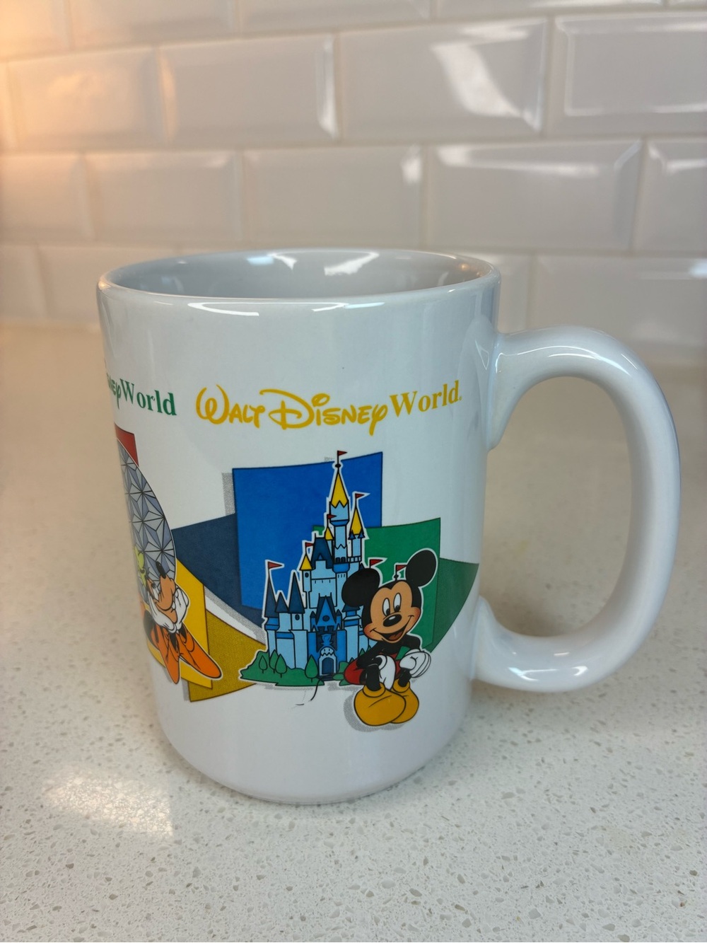 Vintage Walt Disney World Dad Mug Four Parks One World